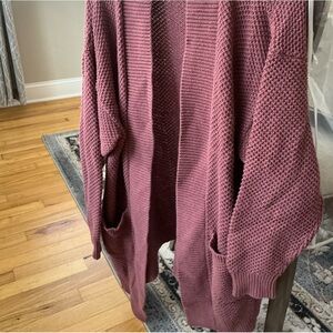 Women's Knit Cardigan Sweater - Mauve